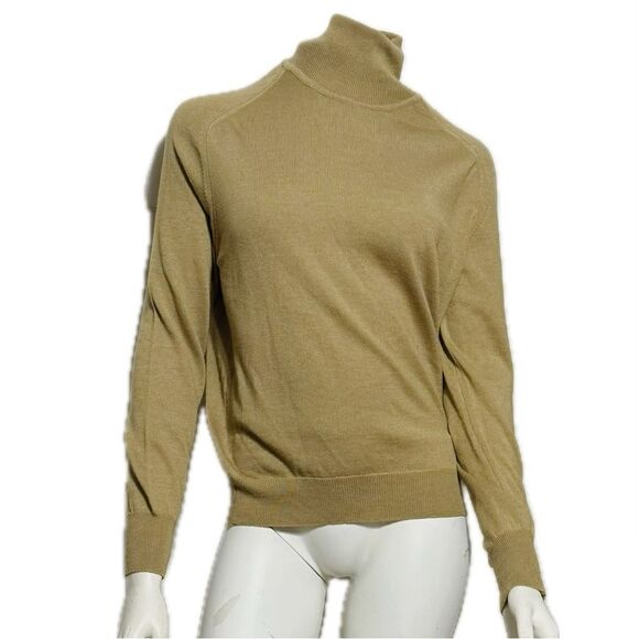 Tan  Wool blendCowl Neck Sweater with Streamlined Fit - Picture 1 of 7